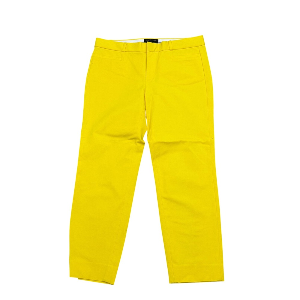 NWT Banana Republic Sloan Fit Pants 10 Yellow Bi Stretch Tailored Ankle Tapered